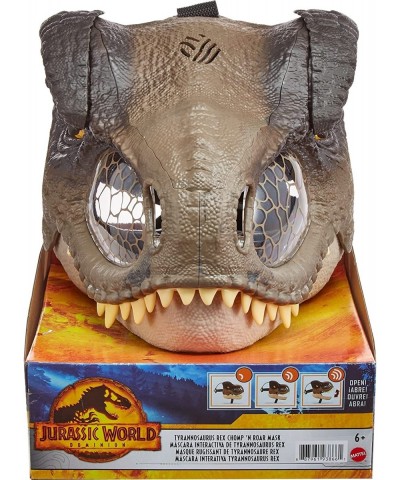 Jurassic World Dominion Dinosaur Mask Tyrannosaurus Rex Chomp N Roar with Motion and Sounds T Rex Costume for Kids Role-Play ...