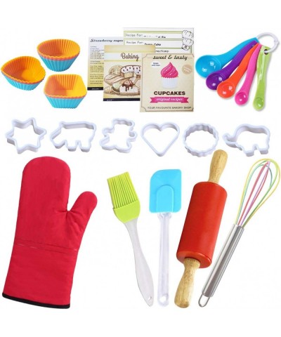 Kids Real Cooking Set Baking Kitchen Kit with Apron Chef Hat Cooking Supplies Kitchen Utensils and Recipes Great Gift $50.68 ...