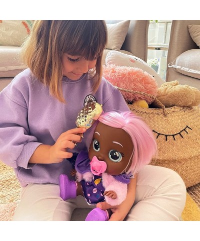 Dressy Fantasy Phoebe - 12" Baby Doll |Polka Dot Purple Dress with Pink Fuzzy Jacket and Dino Themed Hoodie $31.70 Dolls