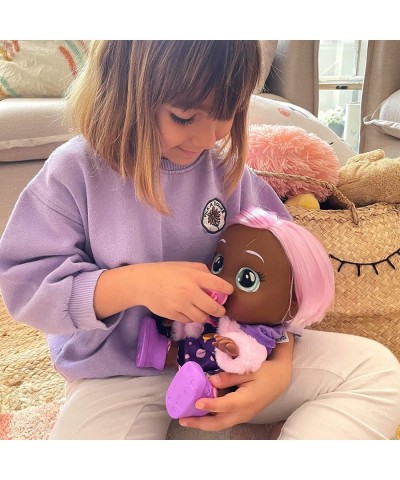 Dressy Fantasy Phoebe - 12" Baby Doll |Polka Dot Purple Dress with Pink Fuzzy Jacket and Dino Themed Hoodie $31.70 Dolls