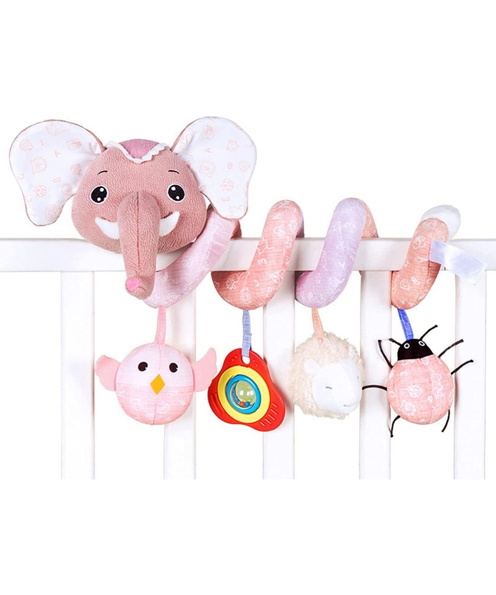 Baby Stroller Toy Toddlers Bed Around Wrap Stuffed Toy Crib Stroller Bar Spiral Elephant Hanging Music Rattle Sound Toy $53.5...