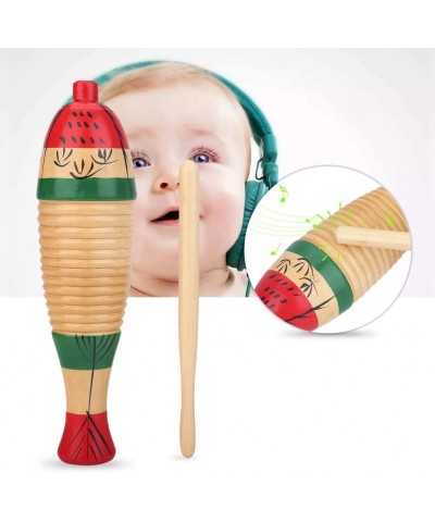 Wood Guiro Colorful Fish-Shaped Musical Percussion Instrument Toy for Kids and Adults Guiro $21.65 Kids' Musical Instruments