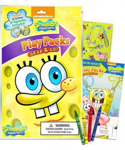 Spongebob Squarepants Party Favors Pack ~ Bundle of 6 Spongebob Squarepants Play Packs with Stickers Coloring Books Crayons (...