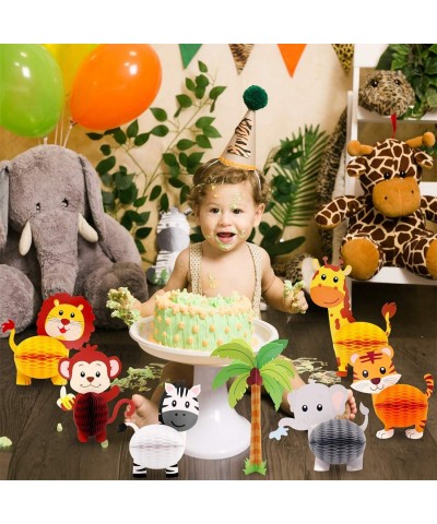 Jungle Safari Animals Honeycomb Centerpieces 3D Table Decorations for Jungle Safari Birthday Baby Shower Party Decorations Su...