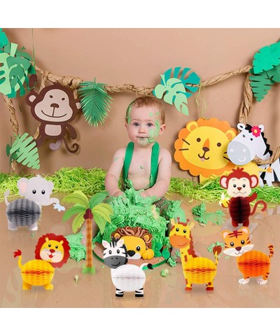 Jungle Safari Animals Honeycomb Centerpieces 3D Table Decorations for Jungle Safari Birthday Baby Shower Party Decorations Su...