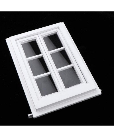 1/12 Dollhouse Miniature Wooden Window DIY Farmhouse Wall Decorations $20.55 Dollhouse Accessories