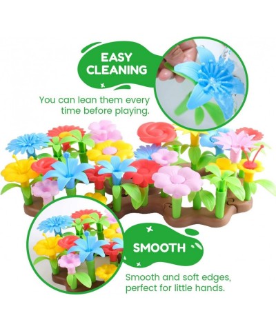 81Pcs Flower Garden Building Toys for Girls 3 4 Year Old Indoor Stacking Game Pretend Playset for Toddler Educational Prescho...