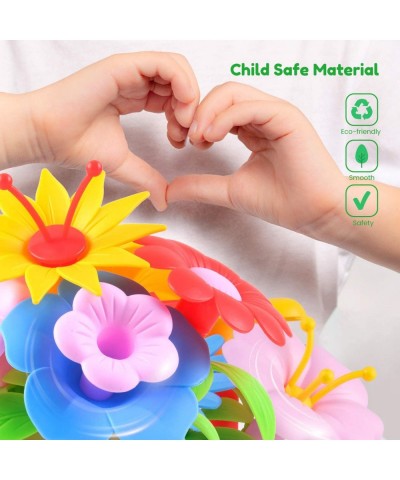 81Pcs Flower Garden Building Toys for Girls 3 4 Year Old Indoor Stacking Game Pretend Playset for Toddler Educational Prescho...