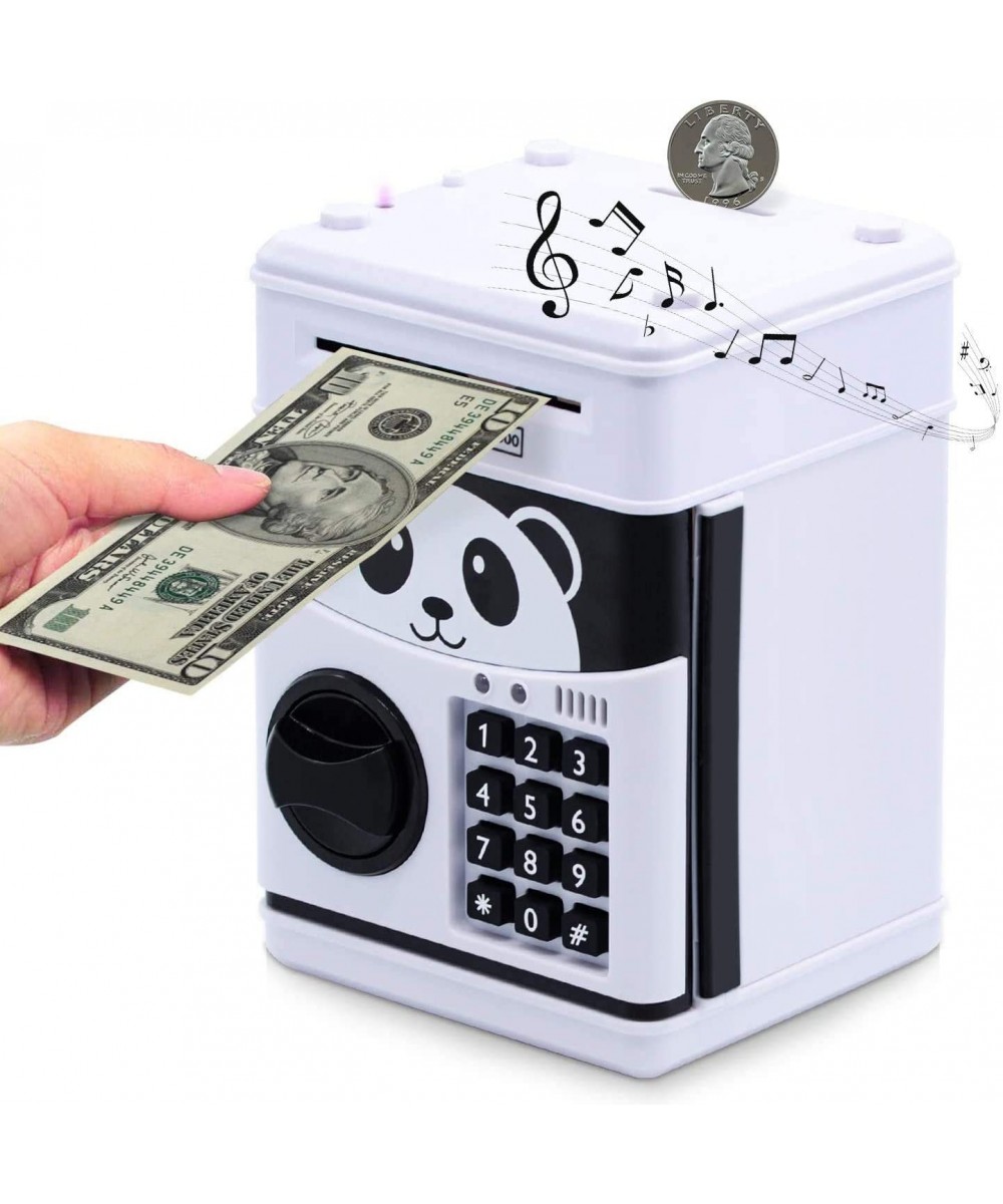 Electronic Piggy Bank Cartoon Password ATM Savings Banks for Kids Cute Animated Panda Money Bank for Kids Auto Scroll Kids Co...