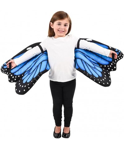 Plush Wearable Butterfly Wings 1 Pair Butterfly Wings for Girls and Boys in Blue Kids’ Butterfly Halloween Costume Made of So...