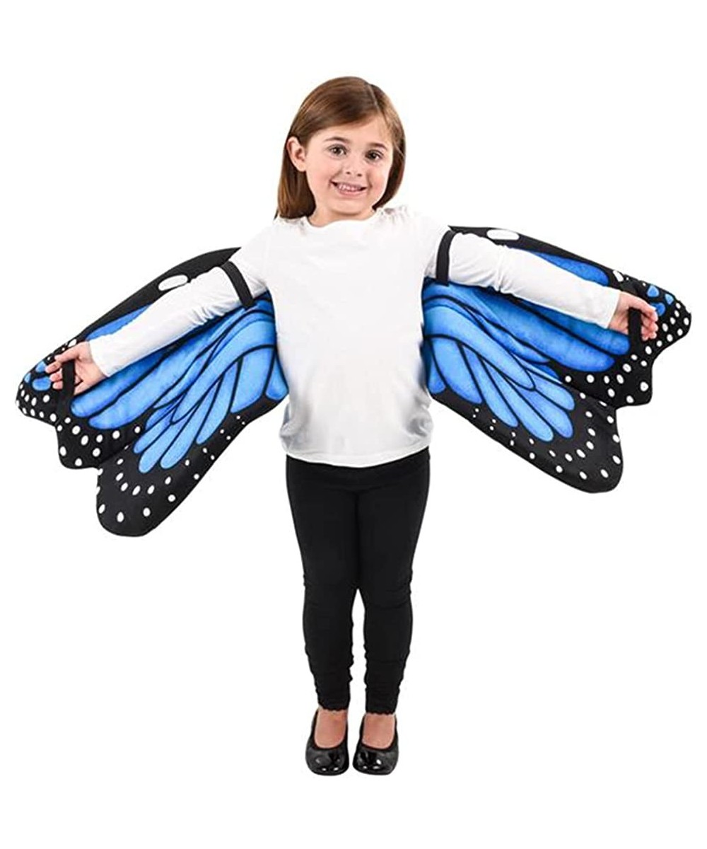 Plush Wearable Butterfly Wings 1 Pair Butterfly Wings for Girls and Boys in Blue Kids’ Butterfly Halloween Costume Made of So...