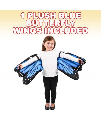 Plush Wearable Butterfly Wings 1 Pair Butterfly Wings for Girls and Boys in Blue Kids’ Butterfly Halloween Costume Made of So...