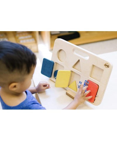 Montessori Busy Board for Toddlers - Shape Sorter - Latch Board - Educational Toy $59.28 Early Development & Activity Toys