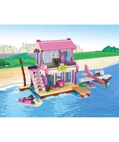 Dream Girls Building Blocks Toys Friends Building Set Big Beach Villa with Plane and Jet Ski Fun Preschool Educational toys f...