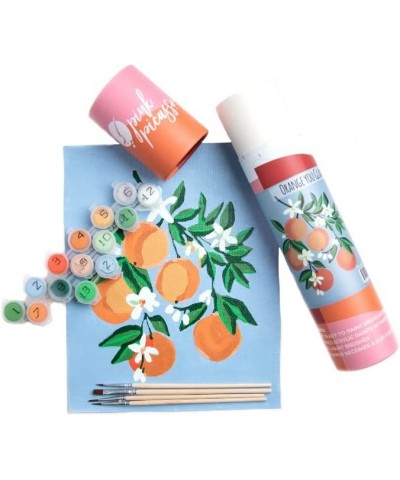 Mid Century Modern Paint by Numbers Kits 8x10 (Orange You Glad) - As Seen on Shark Tank $48.44 Craft Kits