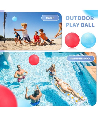 Pack of 2 Rubber Balls 5 Inch Playground Balls for Kids Outdoor Bouncy Ball Set Red Blue Dodgeball Balls Inflatable Handball ...