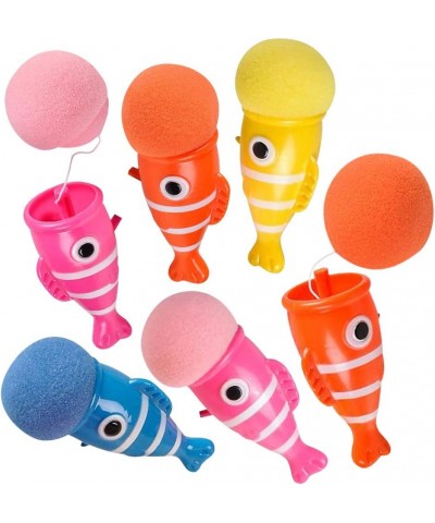 Clownfish Launchers Pack of 12 6 Inch Foam Ball Launchers in Assorted Colors Squeeze & Pop Game Birthday Party Favors for Kid...