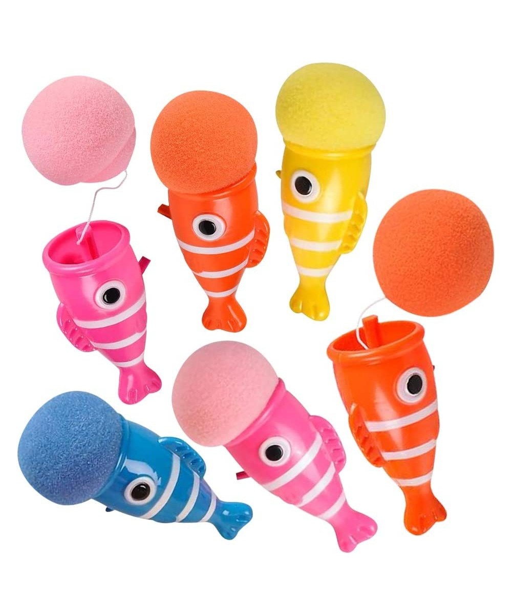 Clownfish Launchers Pack of 12 6 Inch Foam Ball Launchers in Assorted Colors Squeeze & Pop Game Birthday Party Favors for Kid...