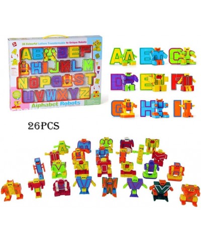 Alphabet Robot Action Figures 26 Pieces 2" Letters Alpha Bots Educational ABC Preschool Learning Stem Montessori Classroom Te...