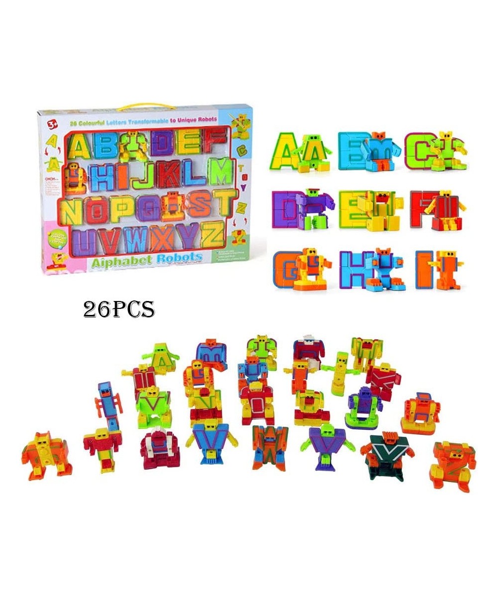 Alphabet Robot Action Figures 26 Pieces 2" Letters Alpha Bots Educational ABC Preschool Learning Stem Montessori Classroom Te...