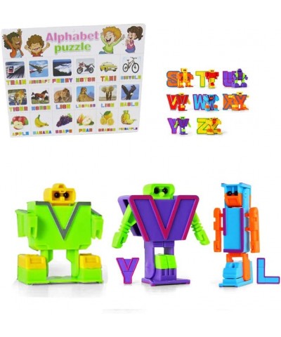 Alphabet Robot Action Figures 26 Pieces 2" Letters Alpha Bots Educational ABC Preschool Learning Stem Montessori Classroom Te...