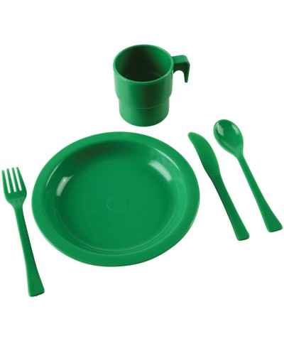 20 pc. Indestructible Play Dishes Service for 4 Includes Place Settings of Cups 6 1/2" diam. Plates and Silverware Each in 4 ...