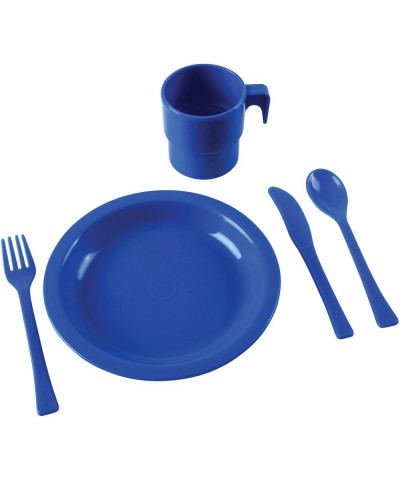 20 pc. Indestructible Play Dishes Service for 4 Includes Place Settings of Cups 6 1/2" diam. Plates and Silverware Each in 4 ...