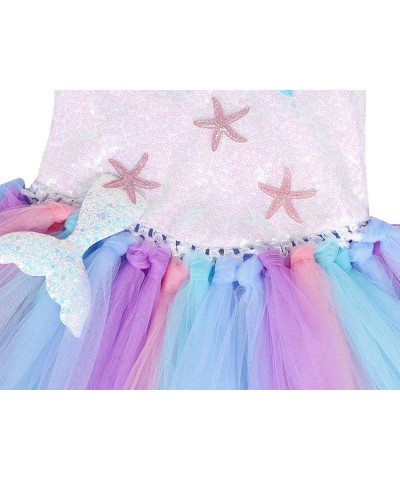 Mermaid Tutu for Girls Birthday Party Mermaid Halloween Costume Cosplay Sequins Clothes with Mermaid Headband $48.80 Kids' Co...