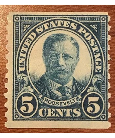 Theodore (Teddy) Roosevelt 602 Coil Single 5 US Postage Stamps $17.99 Collectibles Display & Storage