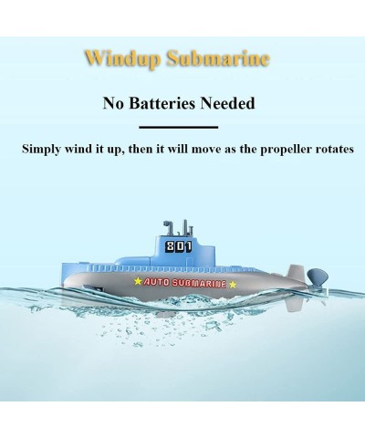 Windup Submarine Bath Toy Clockwork Pigboat Floating Toy SUB Tub Toy Swimming Bathtub Toy Water Toy Fish Tank Toy Submarine M...