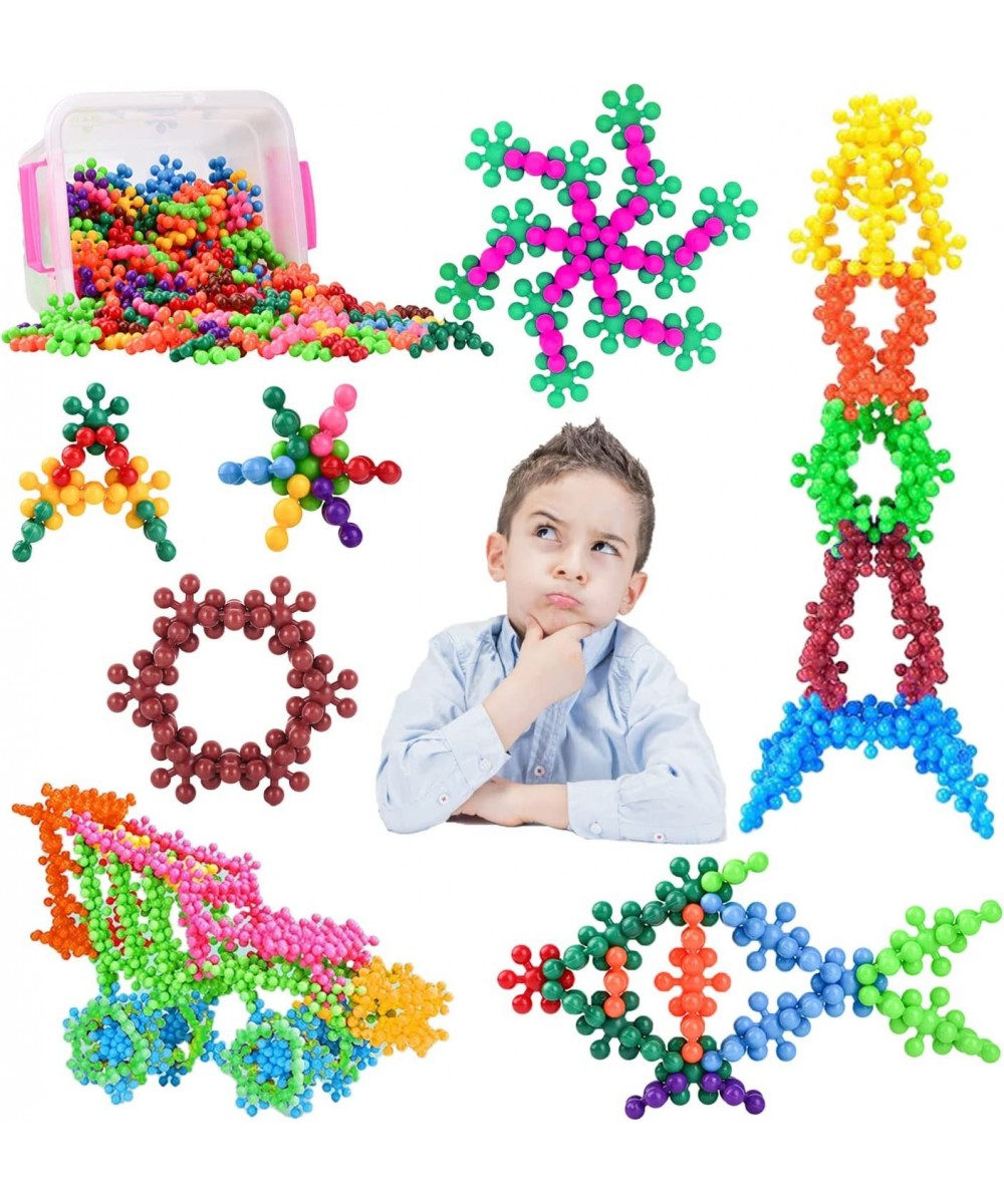 300 Pcs 9 Colors 3D-Building Blocks Toys Kids Activities Educational Construction Building Toys Snow Building Set for Girls B...