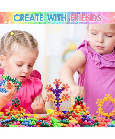 300 Pcs 9 Colors 3D-Building Blocks Toys Kids Activities Educational Construction Building Toys Snow Building Set for Girls B...