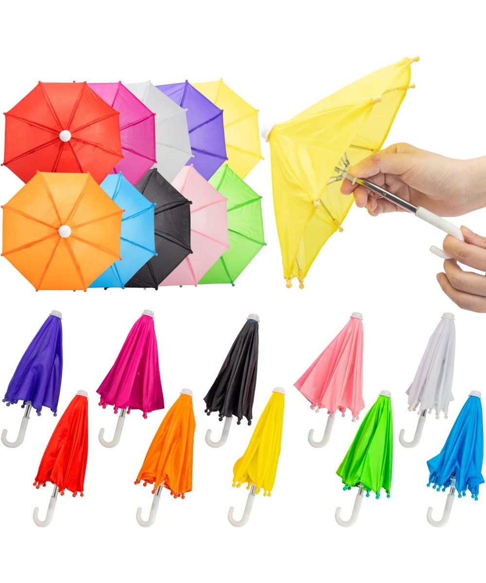 1:6 Scale 8 Pcs Miniature Umbrellas Adjustable Mini Colorful Sunny Rainy Umbrella for 18 Inch People Decoration $38.93 Dollho...