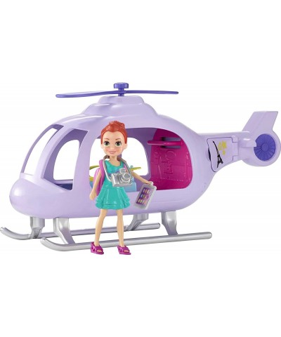 Vacation Helicopter Playset with 3-in Lila Doll Helicopter Extra Fashions Luggage Backpack Tablet 2 Water Bottles Binoculars ...