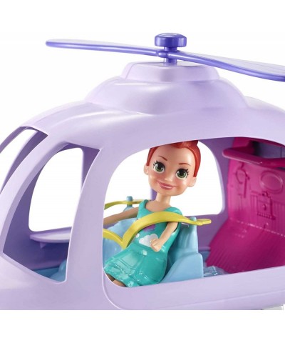 Vacation Helicopter Playset with 3-in Lila Doll Helicopter Extra Fashions Luggage Backpack Tablet 2 Water Bottles Binoculars ...