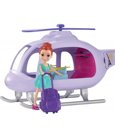 Vacation Helicopter Playset with 3-in Lila Doll Helicopter Extra Fashions Luggage Backpack Tablet 2 Water Bottles Binoculars ...