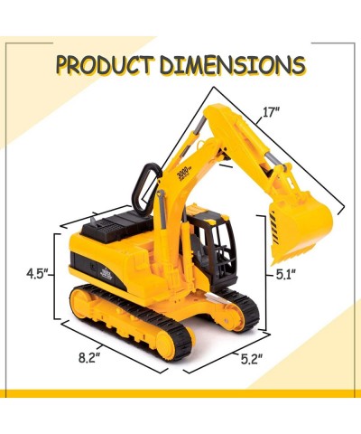 Mini Excavator Toy Trucks - Moveable Claw Bulldozer Digger Toys for Boys Construction Toy Excavator - Digger Toy Trucks for B...