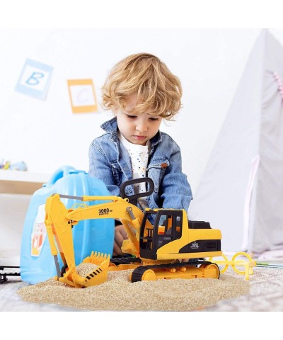 Mini Excavator Toy Trucks - Moveable Claw Bulldozer Digger Toys for Boys Construction Toy Excavator - Digger Toy Trucks for B...