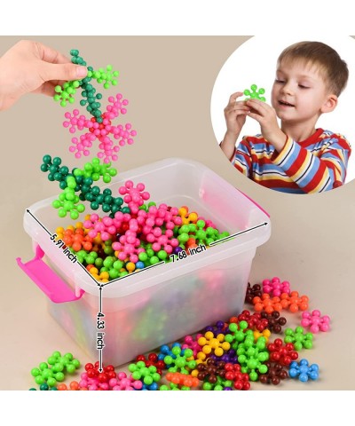 300 Pcs 9 Colors 3D-Building Blocks Toys Kids Activities Educational Construction Building Toys Snow Building Set for Girls B...