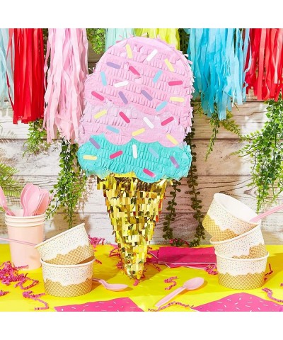 Mini Ice Cream Pinata Summer Theme Birthday Party Colorful Sprinkles for Ice Cream Party Supplies (16.5 x 7.5 In) $37.73 Piñatas