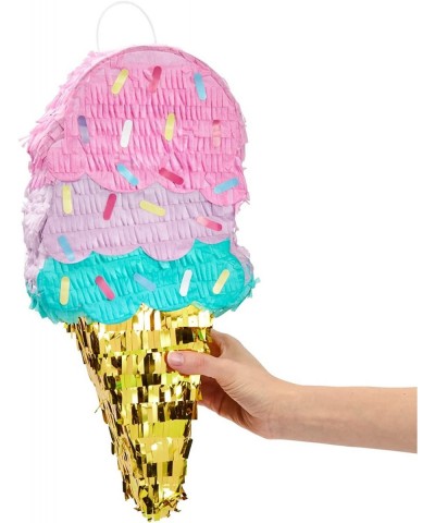 Mini Ice Cream Pinata Summer Theme Birthday Party Colorful Sprinkles for Ice Cream Party Supplies (16.5 x 7.5 In) $37.73 Piñatas