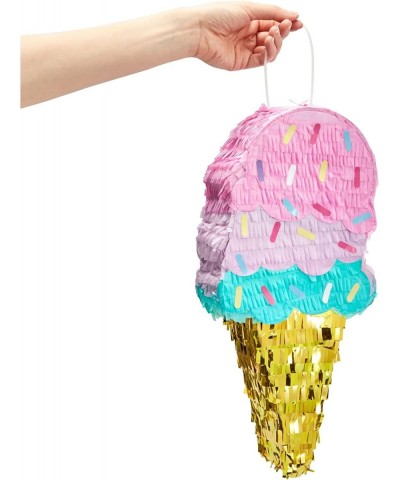 Mini Ice Cream Pinata Summer Theme Birthday Party Colorful Sprinkles for Ice Cream Party Supplies (16.5 x 7.5 In) $37.73 Piñatas