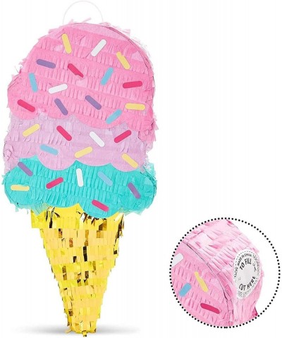 Mini Ice Cream Pinata Summer Theme Birthday Party Colorful Sprinkles for Ice Cream Party Supplies (16.5 x 7.5 In) $37.73 Piñatas